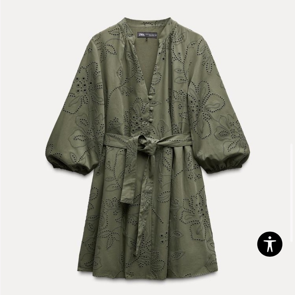 Zara embroidered mini dress. New without tags.